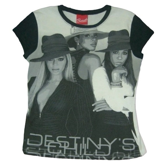 Vintage y2k Bravado Destiny's Child Tee Shirt Beyonce' Band 00s Concert Festival - Picture 1 of 10